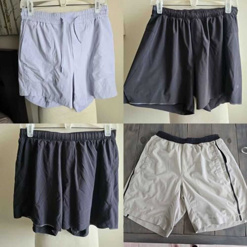 Lululemon mens shorts size medium bundle of 4 shorts active gym workout